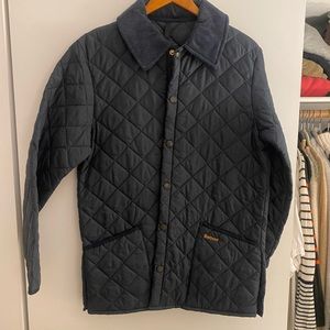 Quilted navy Barbour jacket